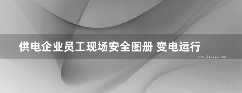 供电企业员工现场安全图册 变电运行 (福建省电力有限公司编)